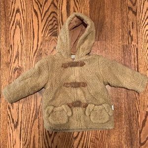 Boys toddler furry jacket - size 18M